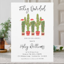 Prettig kerstfeest Waterverf Cactus Kerstmis