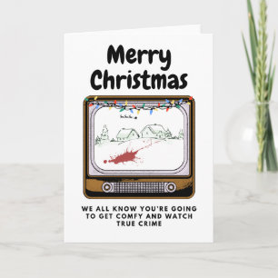 Prettig kerstfeest We weten dat je naar true crime Kaart
