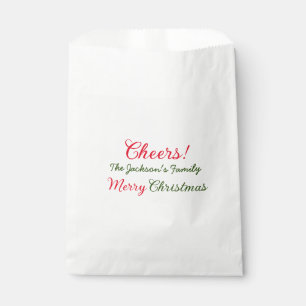 prettig kerstfeest wensen voeg familienaam tekst f bedankzakje
