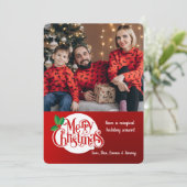 Prettig kerstfeest wenskaart kaart (Staand voorkant)