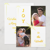 Prettig kerstfeest wereld kerst foto groet feestdagenkaart (Voorkant / Achterkant)