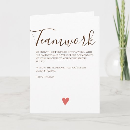 Prettig Kerstfeest Werk Zakelijke Kaart (Voorkant)