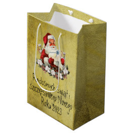 Prettig Kerstfeest Wesołych Świąt in het Pools Gou Medium Cadeauzakje