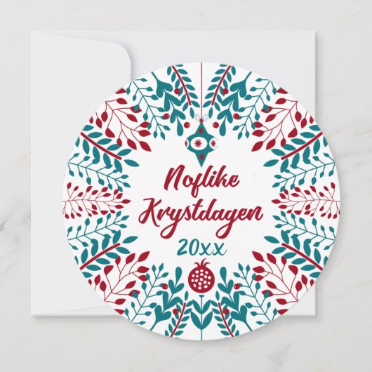 Prettig kerstfeest, West-Fries Kerstmis Feestdagenkaart (Voorkant)