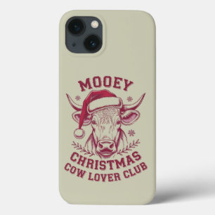 Prettig kerstfeest Western Cow Lover Club Kerstsei Case-Mate iPhone Case