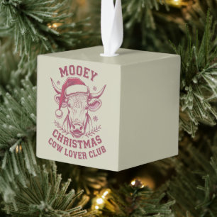 Prettig kerstfeest Western Cow Lover Club Kerstsei Decoratie