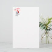Prettig kerstfeest Westie Briefpapier (Staand voorkant)