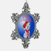 Prettig kerstfeest Westie ornament (Links)
