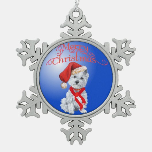 Prettig kerstfeest Westie ornament (Voorkant)