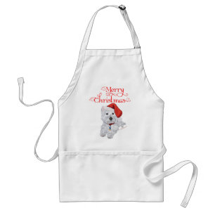 Prettig kerstfeest Westie Standaard Schort