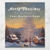 Prettig kerstfeest  wijn etiket (Enkel label)