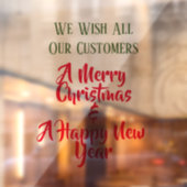 Prettig Kerstfeest Winketgevel Raamsticker (Vel 2)