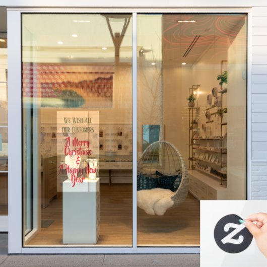 Prettig Kerstfeest Winketgevel  Raamsticker (Winkelraam)