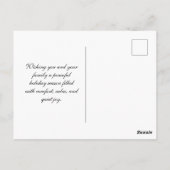 Prettig kerstfeest, winter bos groet briefkaart (Achterkant)