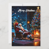 Prettig kerstfeest winter feestelijk Kerstman magi Kaart (Voorkant)