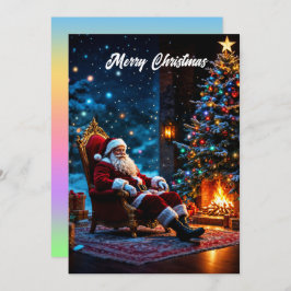 Prettig kerstfeest winter feestelijk Kerstman magi Kaart