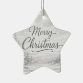 Prettig Kerstfeest • Winter Scene Ster Ornament (Rechts)