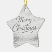 Prettig Kerstfeest • Winter Scene Ster Ornament (Links)