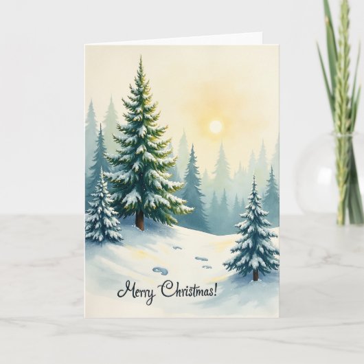 Prettig kerstfeest Winter Wonderland Kaart (Voorkant)