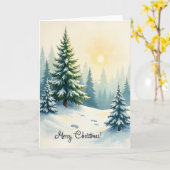 Prettig kerstfeest Winter Wonderland Kaart (Gele Bloem)