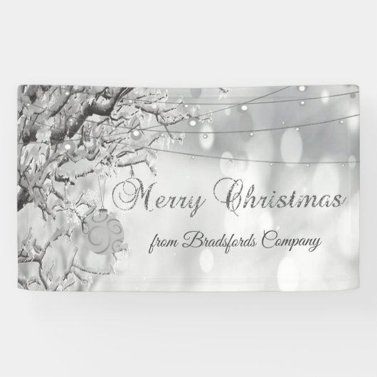 Prettig kerstfeest, Winter Wonderland Spandoek (Horizontaal)