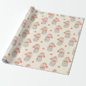 Prettig kerstfeest winterfeest Sinterklaas gezicht Cadeaupapier (Uitgerold)