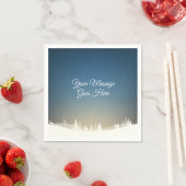 Prettig kerstfeest Winterlandschap Persoonlijk Servet (Insitu)