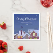 Prettig kerstfeest winters decor daken servet (Insitu)
