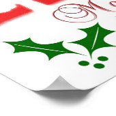 Prettig Kerstfeest Winterse Sneeuwvlokken Poster (Hoek)