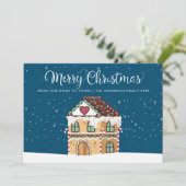 Prettig kerstfeest Wintervakantie Kerstkoek Feestdagenkaart (Staand voorkant)