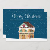 Prettig kerstfeest Wintervakantie Kerststol  Feestdagenkaart (Voorkant / Achterkant)