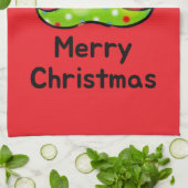 Prettig kerstfeest Wispelturige boom ontwerp Theedoek (Gevouwen)