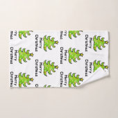 Prettig kerstfeest Wispelturige boomontwerp Bad Handdoek (Handdoek)