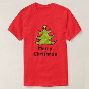Prettig kerstfeest Wispelturige boomontwerp T-shirt