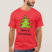 Prettig kerstfeest Wispelturige boomontwerp T-shirt (Voorkant)