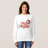 Prettig kerstfeest Wit sweatshirt cadeau (Voorkant volledig)