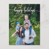 Prettig Kerstfeest Witte Script Unieke Foto Kerstm Briefkaart (Voorkant)