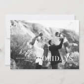 Prettig Kerstfeest Witte Tekst Foto Kerstkaart Kaart (Voorkant)