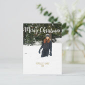 PRETTIG KERSTFEEST Witte Type Aangepaste Vakantie Feestdagenkaart (Staand voorkant)