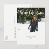 PRETTIG KERSTFEEST Witte Type Aangepaste Vakantie Feestdagenkaart (Voorkant / Achterkant)