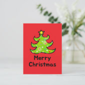 Prettig kerstfeest Wizige boom Briefkaart (Staand voorkant)