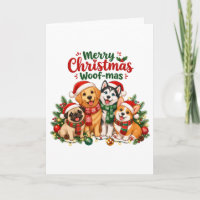 Prettig kerstfeest Woef-mas hondenliefhebbers
