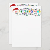 Prettig kerstfeest x mis , rendieren , kerstman feestdagenkaart (Voorkant / Achterkant)