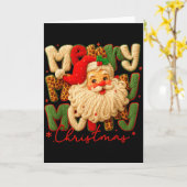 Prettig kerstfeest Xmas Sfeer Kerstman Latch Hook  Kaart (Gele Bloem)