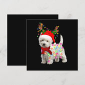 Prettig kerstfeest Xmas Westie Hond Rendier Cospla Kaart (Voorkant / Achterkant)