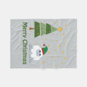 Prettig kerstfeest Yeti Fleece Deken (Voorkant (Horizontaal))