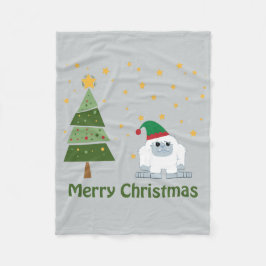 Prettig kerstfeest Yeti Fleece Deken