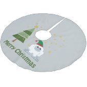 Prettig kerstfeest Yeti Kerstboom Rok (Gekanteld)
