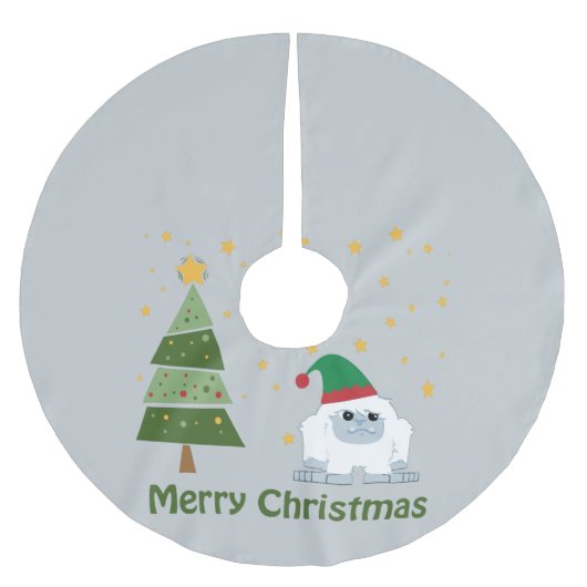 Prettig kerstfeest Yeti Kerstboom Rok (Voorkant)