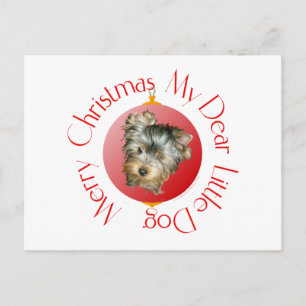 Prettig kerstfeest Yorkshire Terrier Feestdagenkaart
